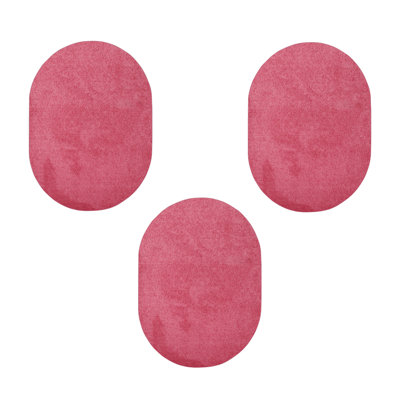 Ensemble de tapis intérieur / extérieur en polyester touffeté à la machine de couleur unie rose Kumbhar