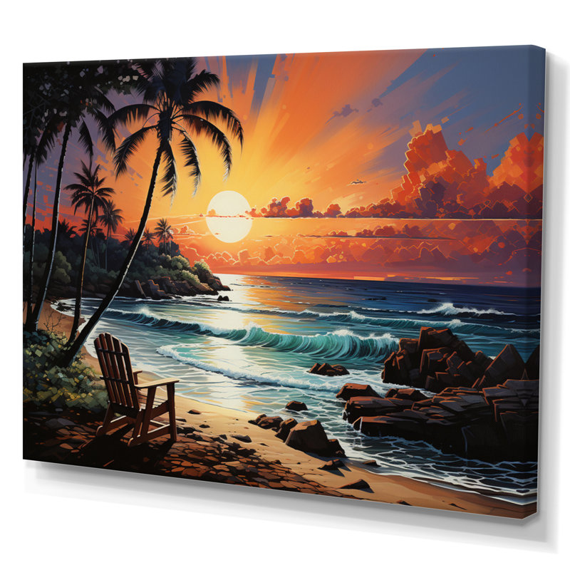 Sophina Beach Photo Tropical Vibes XXII, H 24 po x l 32 po x P 1 po, Toile tendue