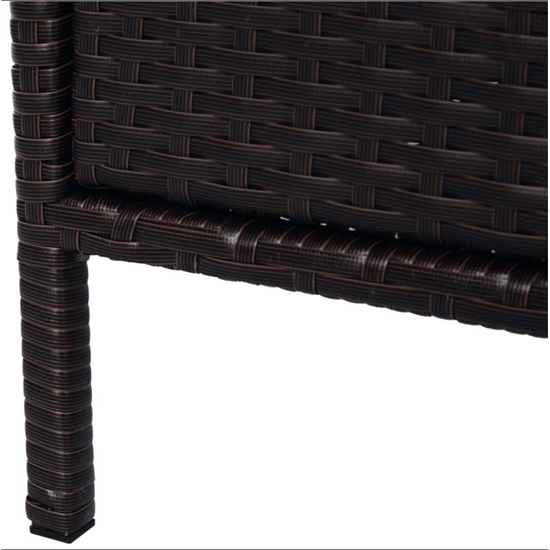 Porte-serviettes d'extérieur, 3 tiroirs, armoire de rangement en rotin