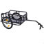 Remorque de cargaison de vélo pliable avec attelage de vélo universel, remorque de chariot de vélo avec roues et réflecteurs de 16 po, grand chariot de rangement de remorque de vélo à chargement