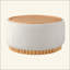 Repose-pieds rond avec pieds en bois massif, table basse moderne avec couvercle réversible, structure en bois, repose-pieds en tissu Boucle pour le salon, aucun assemblage requis-129579039