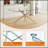 Large Modern Minimalist Rectangular Glass Dining Table with 0.39\