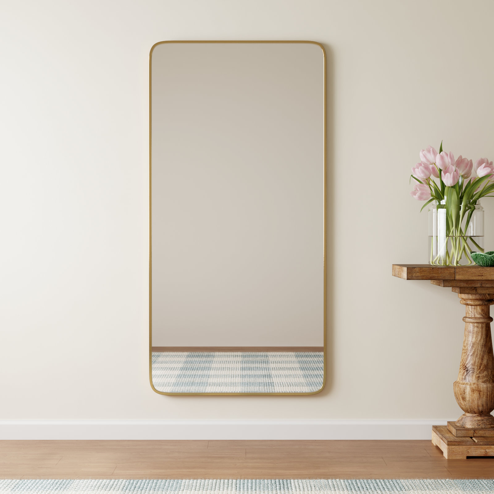 Sabine Accent Mirror, Brass, 60'' H x 30'' W
