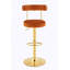 Chaise de bar rembourrée pivotante réglable-145691