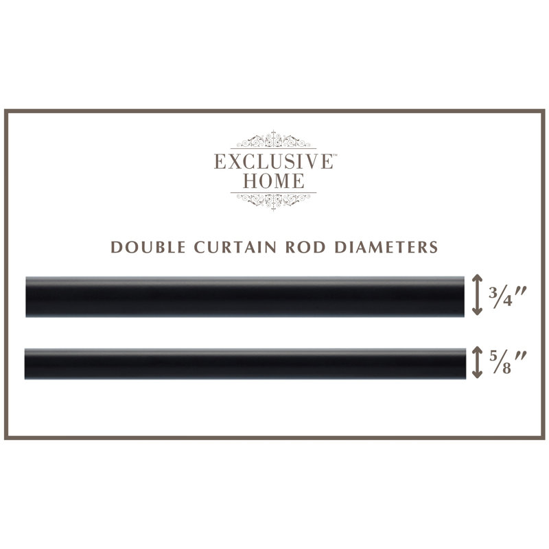 1 tringle à couteaux simple réglable Tariq, H 1 po x l 72 po x P 1 po, Noir mat