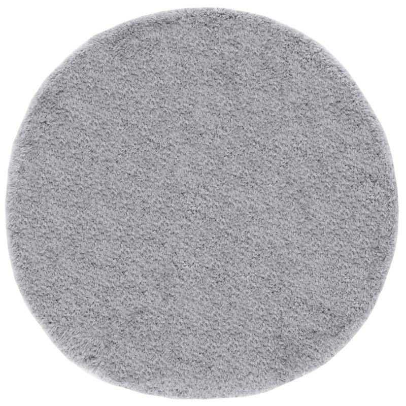 Jayne Shag Hand Tufted Performance Solid Color Rug, Round 6'