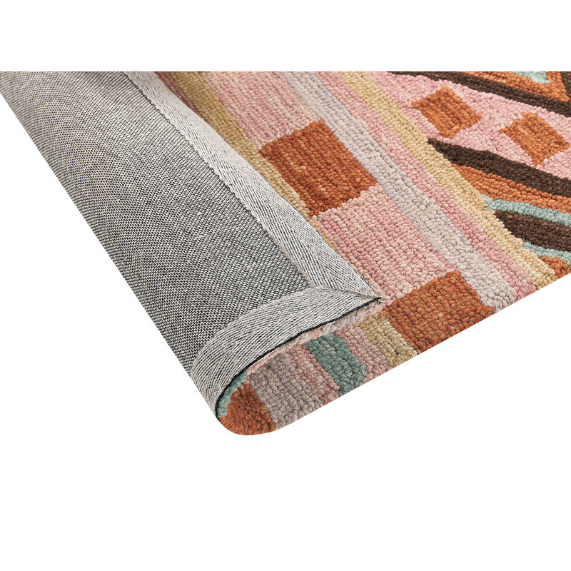 Varonique Geometric Wool Hand Woven Area Rug, Rectangle 140 x 200cm