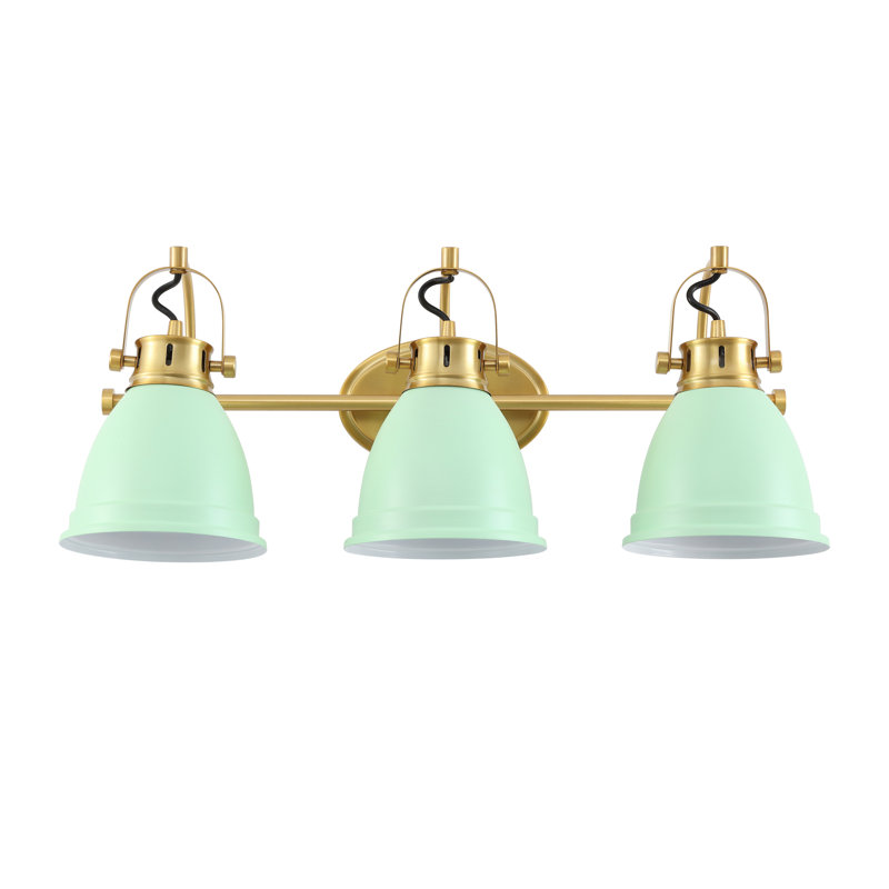  Éclairage pour meuble-lavabo Lejuan, Laiton doré, Vert menthe, 3
