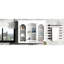 Plat mural pour salle de bain, blanc, tablettes réglables pour accessoires, système de tablettes