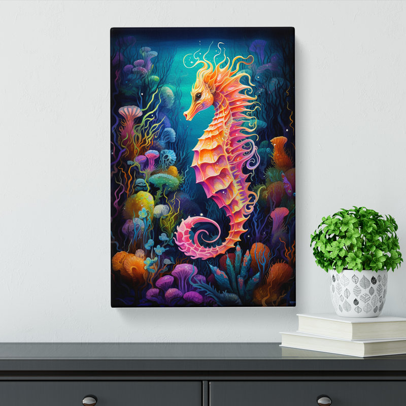 Seahorse Colour Field - Print, 50cm H x 35cm W x 3cm D
