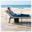 Ensemble de 2 chaises longues d'extérieur pliables réglables avec dossier à 5 positions, chaises longues en filet gris-865392028