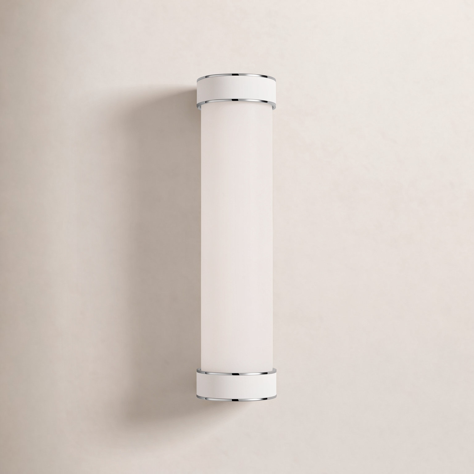 Moraine Single Alabaster Dimmable Vanity Light, Polished Nickel