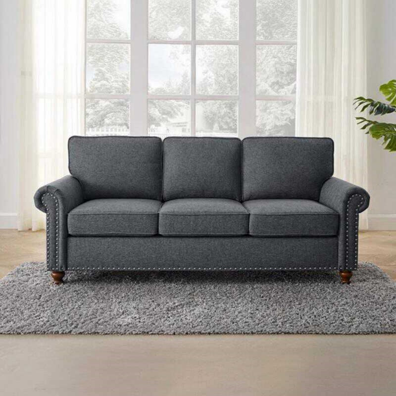 Canapé en tissu simple, Gris foncé