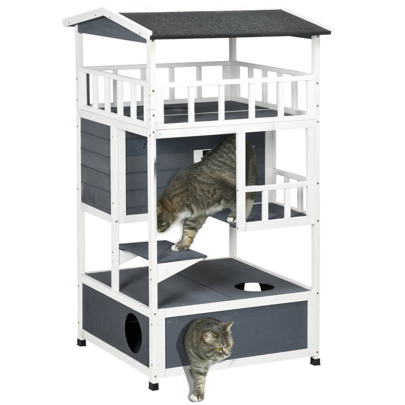 Wooden Outdoor Cat House