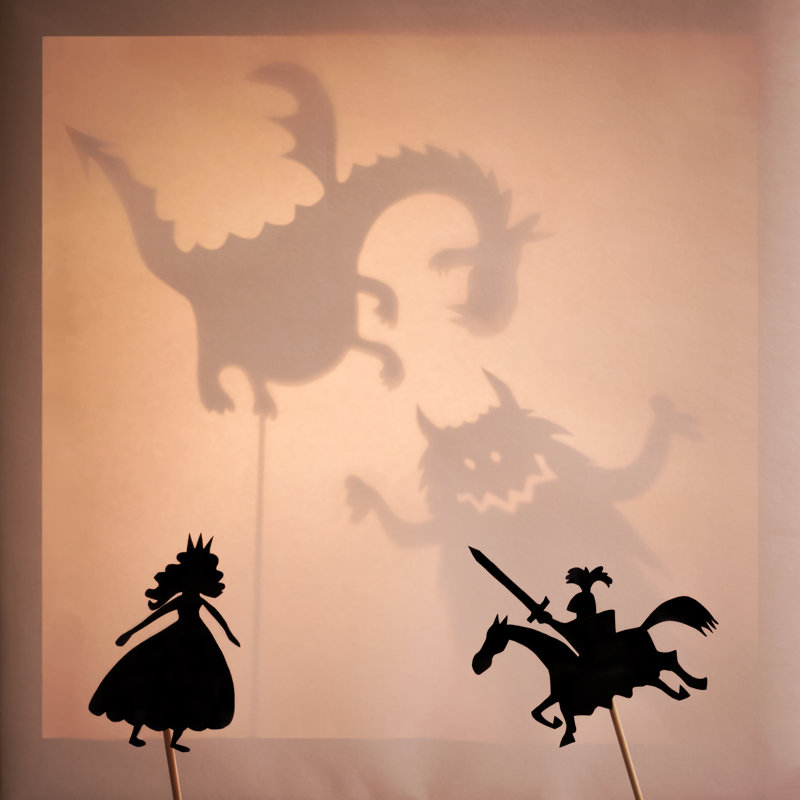 Shadow Puppets by WaffleBoo - Wrapped Canvas Print, 51cm H x 51cm W