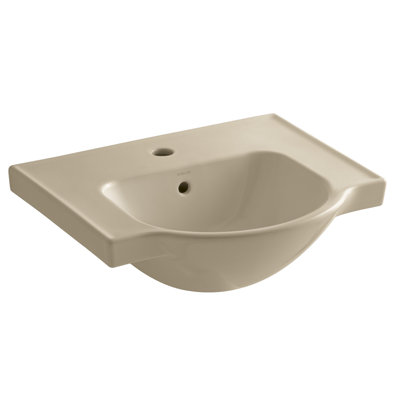 Veer Ceramic Pedestal Bathroom Sink with Overflow