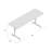Kham Rectangle Height Adjustable Flip Top Training Table with Casters and Modesty Panel and Cable Management-245626274-245626278