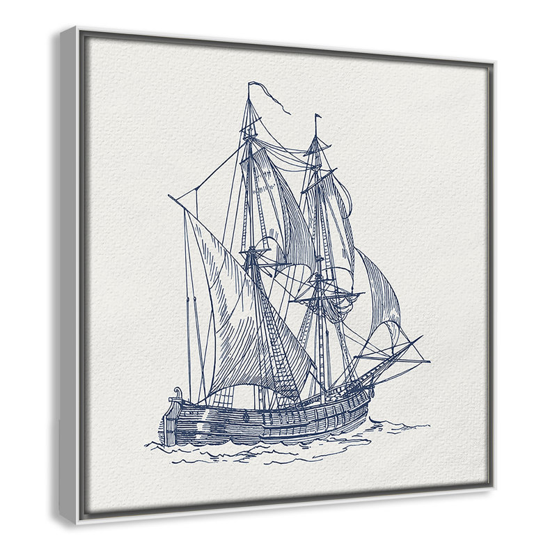 «Into the Sea I» par Kimberly Allen, Blanc, H 13,5 po x l 13,5 po
