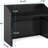 Modern Black Reception Desk With Counter, Front Desk Table With Cable Grommet & Privacy Panels For Office And Retail-3734367
