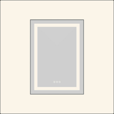20 X 28 Inch LED Bathroom Mirror With Front And Backlight, Wall Mounted Vanity Mirror With Aluminum Frame, Anti-Fog, Memory, 3 Colors, Stepless Dimmable