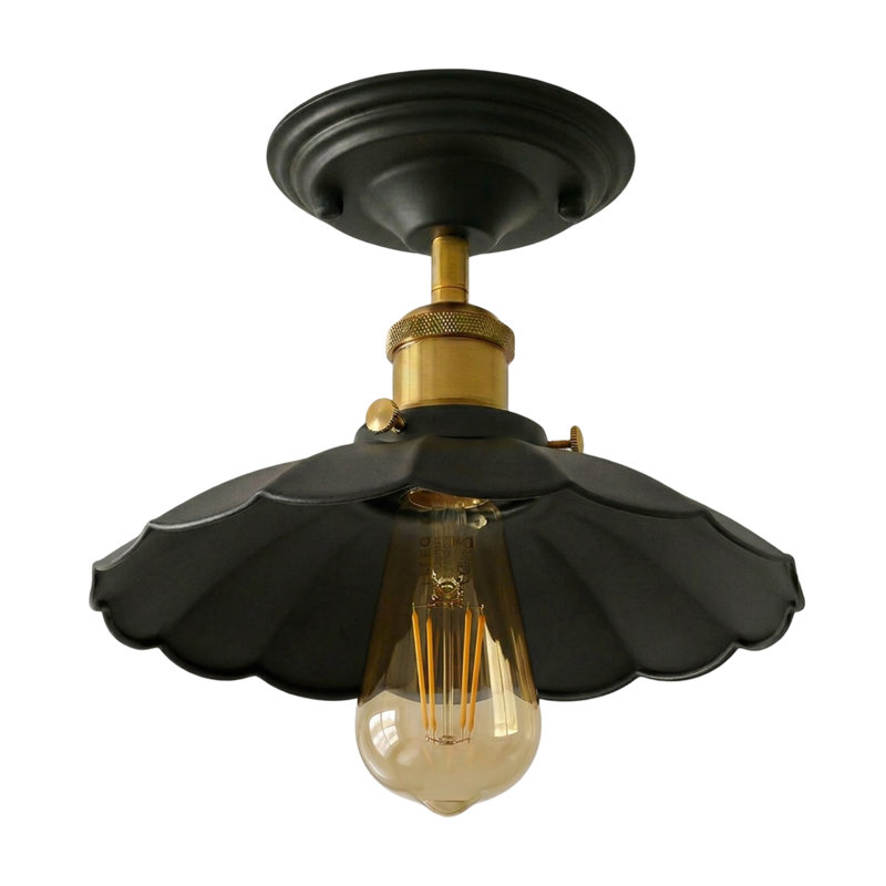 Kurth Semi Flush Mount, Black