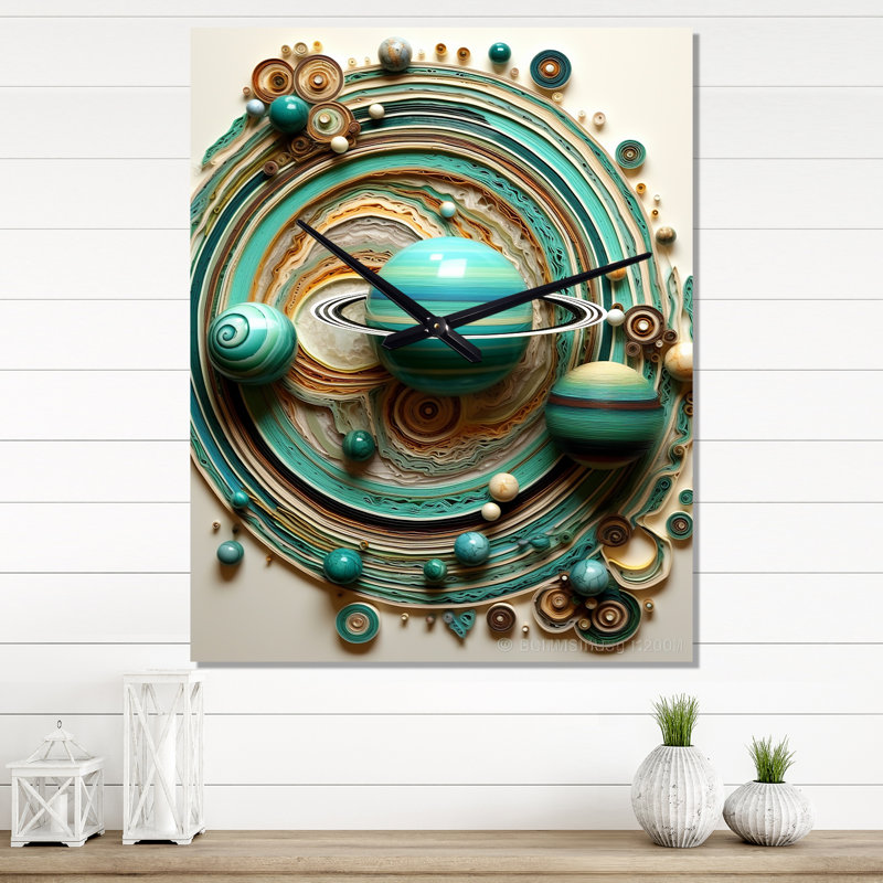 Amjid - Notre horloge murale système solaire surdimensionnée, Grand