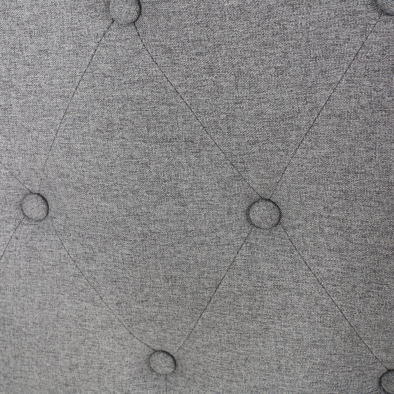 Tête de lit double et grand lit, Gris anthracite