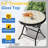 Folded Glass Round Outdoor Side Table-860741553-860741550