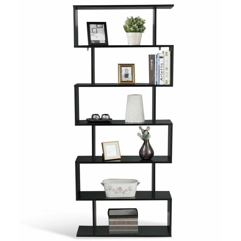 192 cm H x 80 cm W Geometric Bookcase, Black