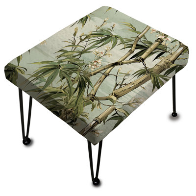Bamboo Elegance Motif tropical - Repose-pieds rectangulaire Tropical