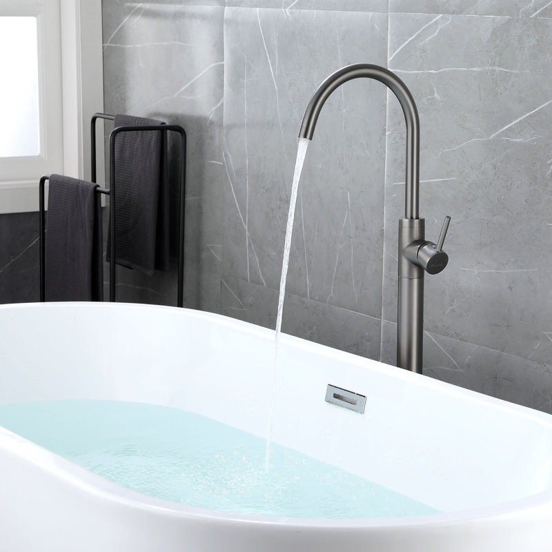 Robinet de baignoire autoportant Shamanda, Gris pistolet brossé