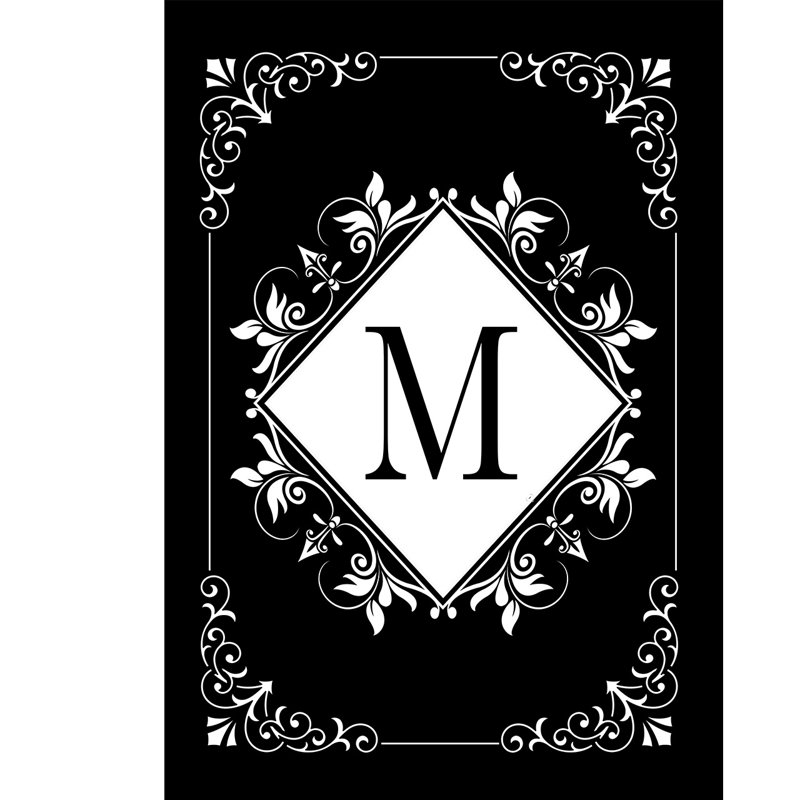 Black And White Monogram M House Flag