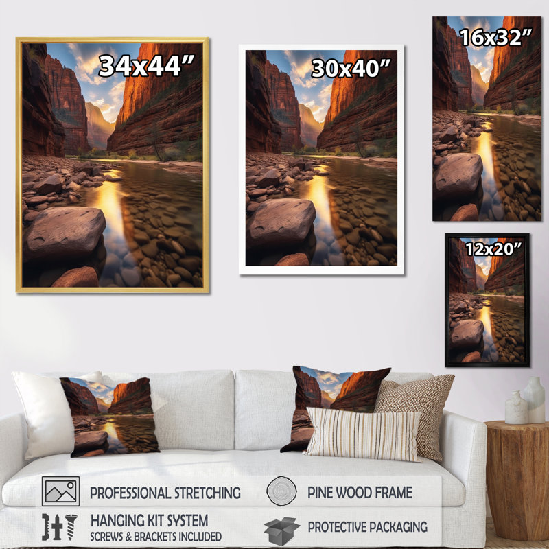 Décoration murale parc national Bellalynn Utah - Utah, H 32 po x l 16 po x P 1 po, Toile tendue