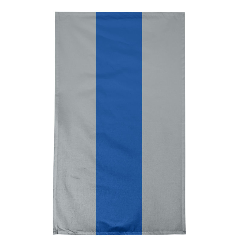 Anaheim Stripe Tea Towel Kitchen Towel, Poly Twill, Gray/Royal Blue/Gray