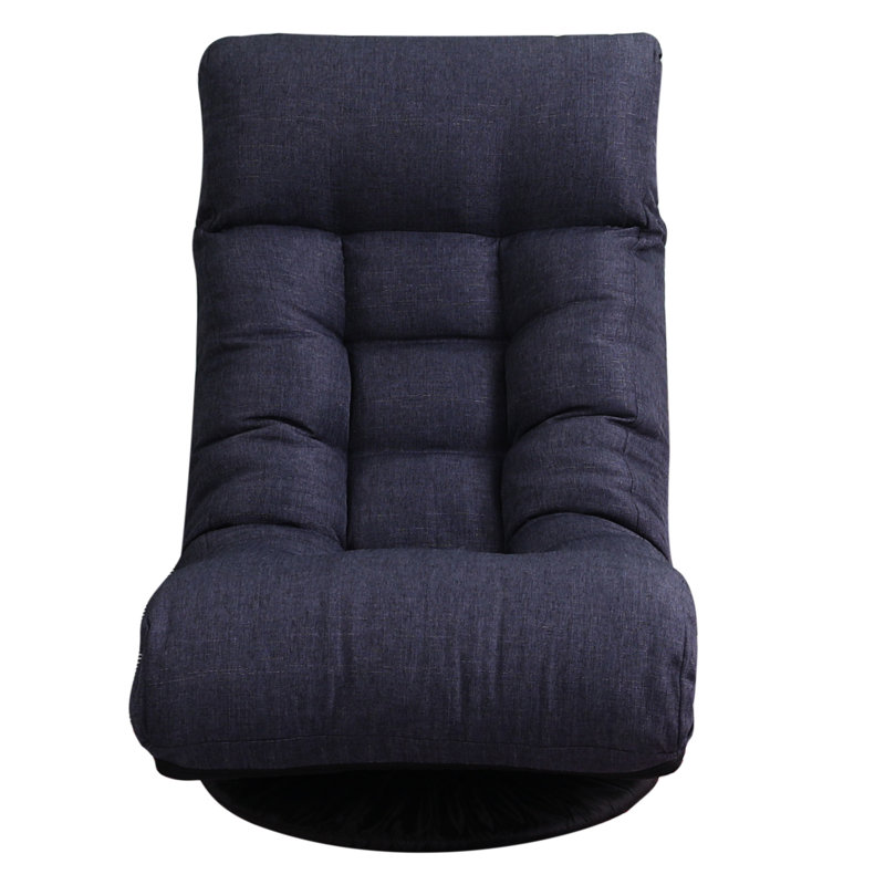 Ergonomic Chair For Dormitory, 14 Head Adjustments - 23.96 In. Wide Navy Reclining With Metal Frame, Adjustable Back Home Comfort