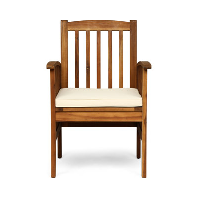 2 chaises de patio en bois avec coussins - élégantes, pour l'extérieur 2 pièces pour la cour et les coussins moelleux