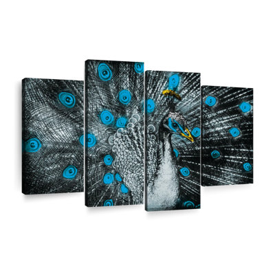 «Peacock Feathers Pop», reproduction d'art sur toile