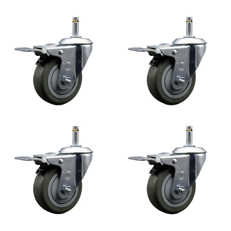 Roulettes pivotantes, gris
