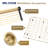 Gold Undermount Stainless Steel Kitchen Sink, Single Bowl Workstation Design With Sound Dampening And Custom Accessories