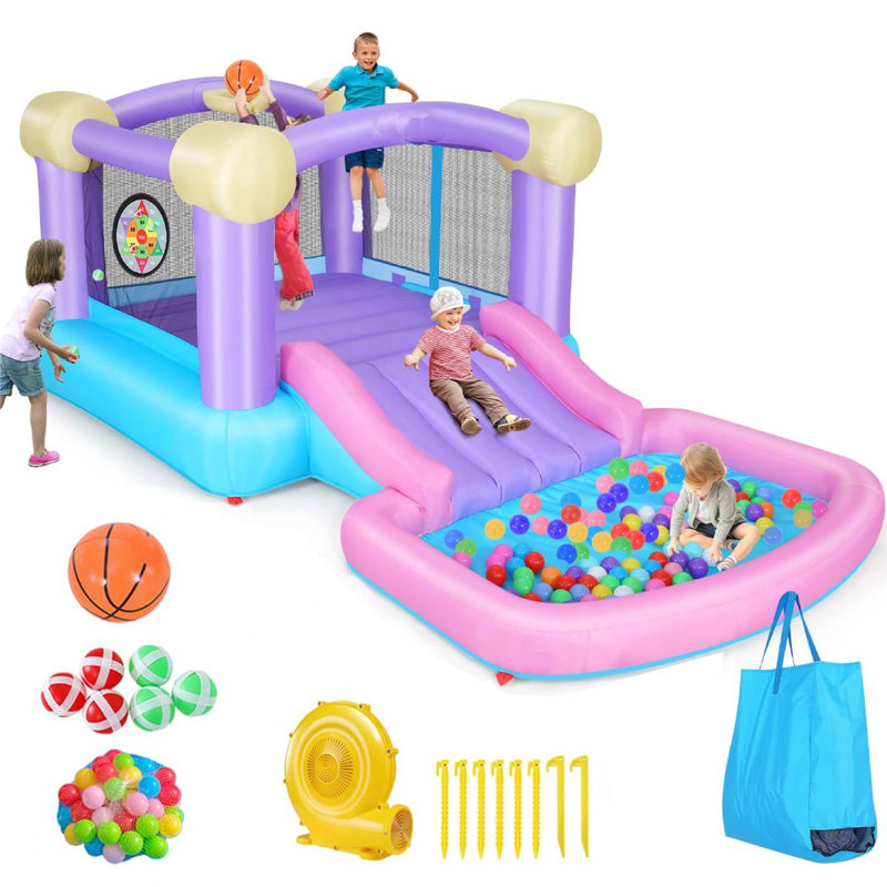 Inflatable Pink Bounce House For Kids