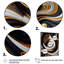 Or et noir vitrail spirale IV - reproduction sur toile-87394837-87394838