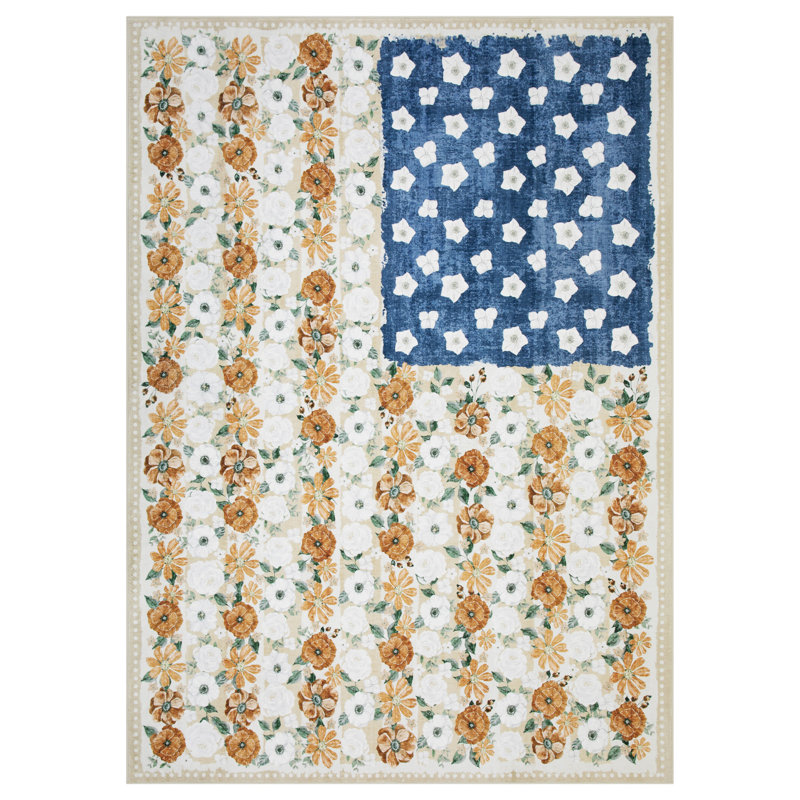 Tapis de salon lavable et antidérapant, Beige, Rectangulaire 8 pi x 10 pi