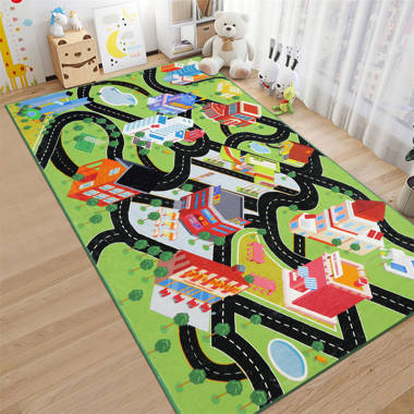  ABC Play Rugs for Playroom, Educational ABC Numbers Graphics  Animals Roads Play Carpet Non-Slip Machine Washable Game Area Rug, Living  Room Game Play Mat(B,140x200cm/55x79in) : Home & Kitchen