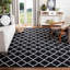 Tapis géométrique tissé à la main 80% laine, 20% coton Rodgers-1809902041