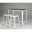 Table à hauteur comptoir thermolaquée pour salle à manger décontractée, cuisine de style brun / blanc avec structure en métal