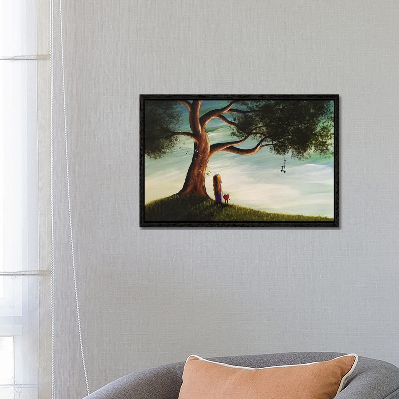 Their Favorite Place - Print on Canvas, 66.04 cm H x 45.72 cm W, Black Framed