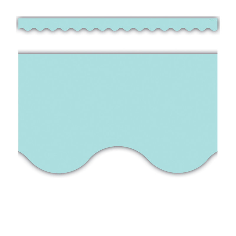 Bordure festonnée de 35 pi par paquet, paquet de 6, Bleu pastel