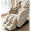 Fauteuil de massage sans gravité pour tout le corps, inclinable avec pétrissage et tapotement sur rail droit, montage facile, revêtement en similicuir, 16 coussins d'air, rouleaux de massage pour les pieds et éclairage d'ambiance.