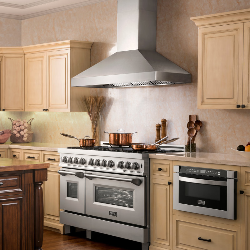 30" Professional 700 CFM Ducted Wall Mount Range Hood in Brushed Stainless Steel, 30"