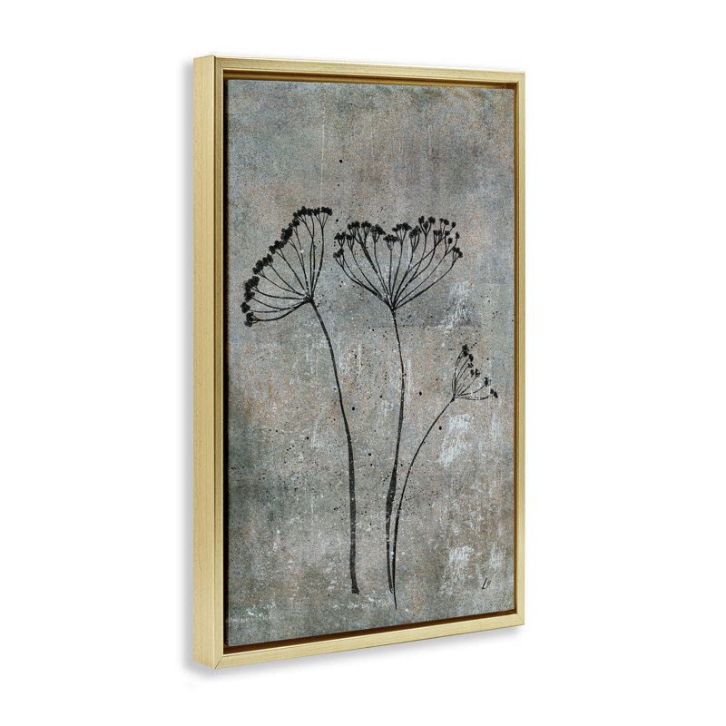  Brindille de vache, toile par Lydia Orange, H 25 po x l 17 po, Cadre doré